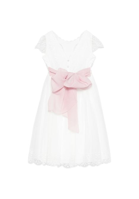 Abito con rifiniture in pizzo AMAYA KIDS | 636226MC1202 CRUDO/ROSA